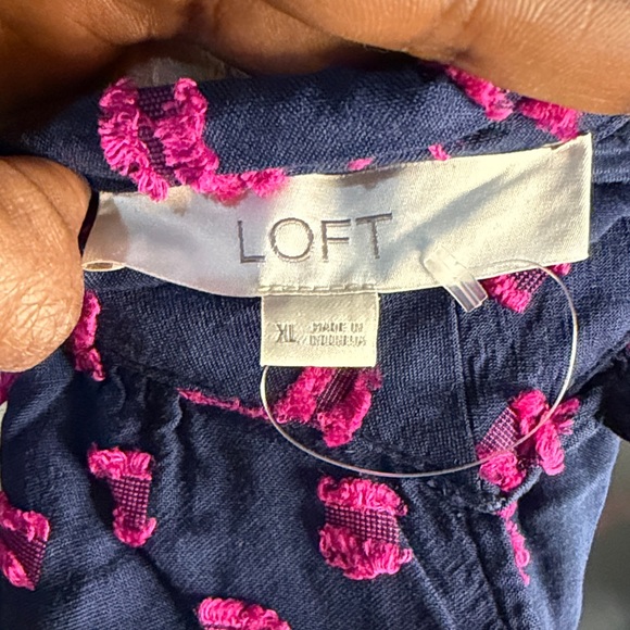 💥NI💥 Loft  Navy and Pink Women's Dress - Picture 2 of 5